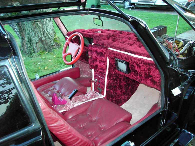 Custom interior of Saab 99