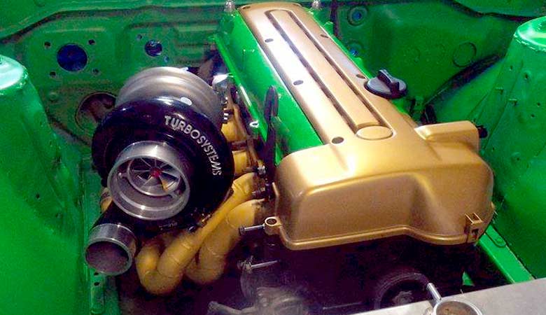 stainless steel tubular manifold with Golden cover for Saab