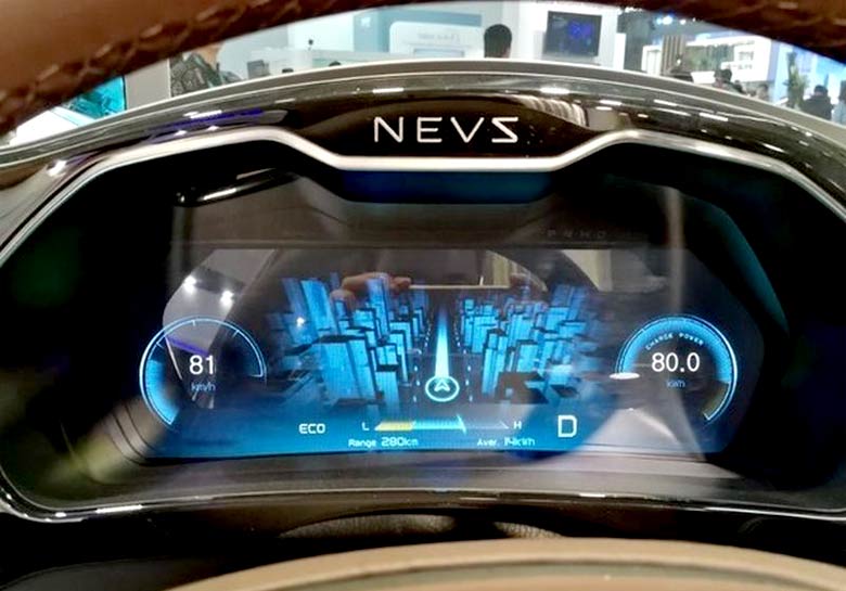 NEVS 9-3 EV Dashboard