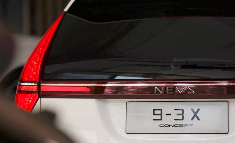 NEVS 9-3x EV SUV tailgate