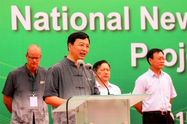 Nevs’ Chairman Kai Johan Jiang at the ground breaking ceremony in Tianjin June 28