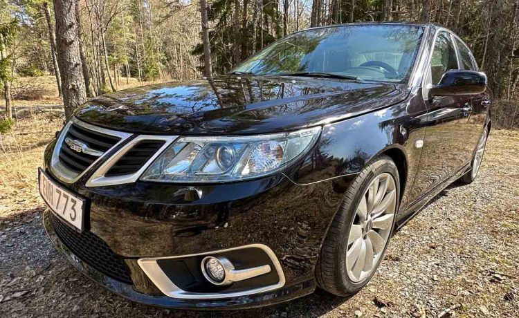 Rare find: One of only 400 produced, this Saab 9-3 was built three years after the company went bankrupt.