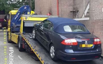 Saab 9-3 Convertible confiscated by police from an unscrupulous driver