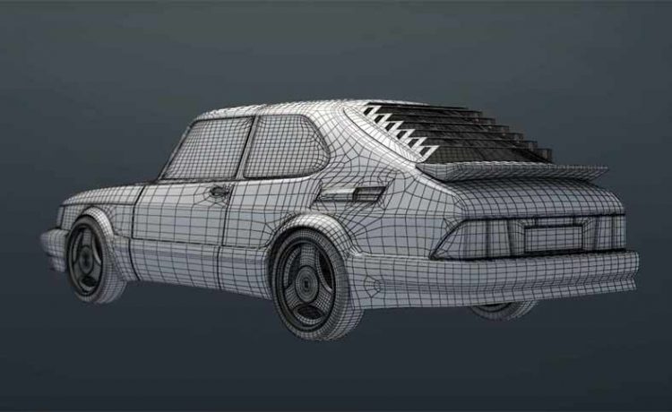 Saab 900 Carlsson 3D model for 3D printing 10 Saab 900 Carlsson 3D Printed Scale model in One Piece