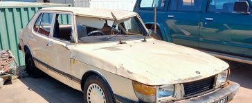 Saab 900 after accident