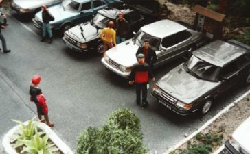 Saab cars in Diorama World