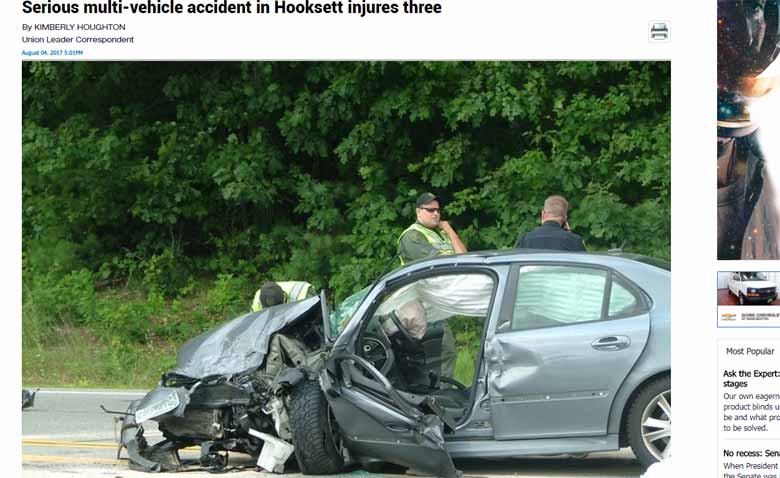Saab accident screenshot