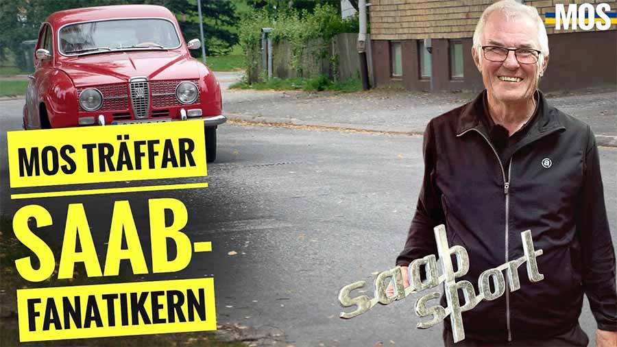 Anders Jonsson with his restored Saab Sport, featured in the Motorblog of Sweden video inspired by rally legend Ture Karlsson