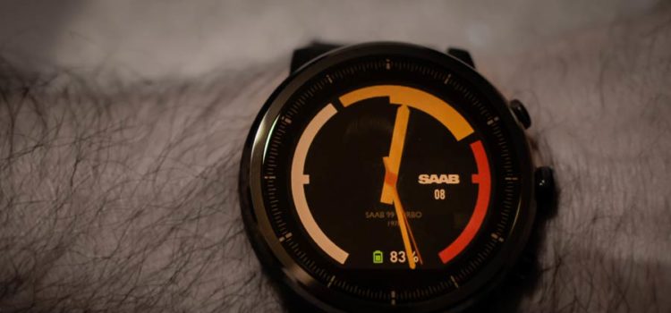 Watch Face design in Saab 99 Turbo style