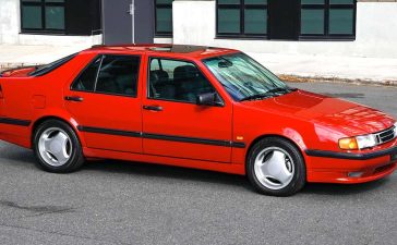 Explore a rare 1995 Saab 9000 Aero, one of 661 manuals in the US and among 358 Imola red Aeros from 1993-1997, recently auctioned for $30,000.