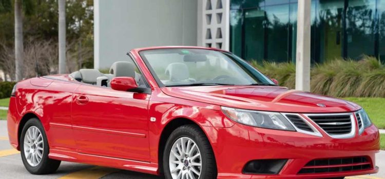 A stunning Laser Red 2008 Saab 9-3 Convertible offering the perfect blend of performance, luxury, and exclusive Scandinavian design.