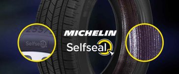 The "Selfseal" mark on the side of the tire reveals that this tire is puncture resistant