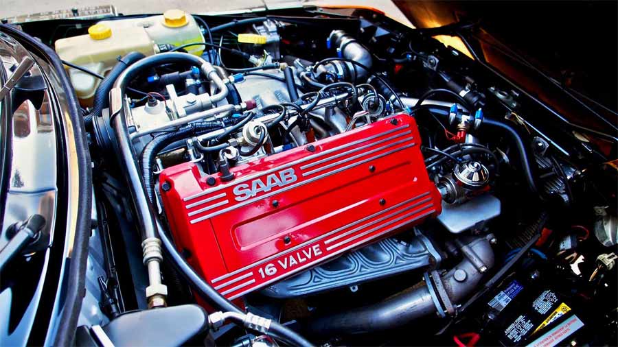 Restored Saab engine