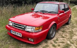 Bold in red: the 1991 Saab 900 Carlsson still looks every bit the rally-inspired special it was when new.