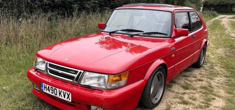 Bold in red: the 1991 Saab 900 Carlsson still looks every bit the rally-inspired special it was when new.