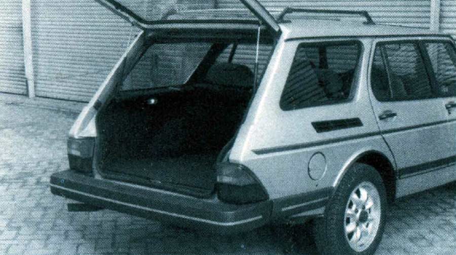 AIM's conversion was confined to the area behind the C-pillar. Tailgate was derived from hatchback door.