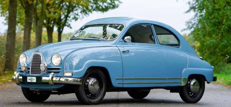The 1959 Saab 93B Granturismo 750: One of Four Survivors From Saab’s Forgotten Grand Touring Experiment 1 1959 Saab 93B Granturismo 750 fully restored in factory-correct blue, photographed in the Netherlands after its return from the United States