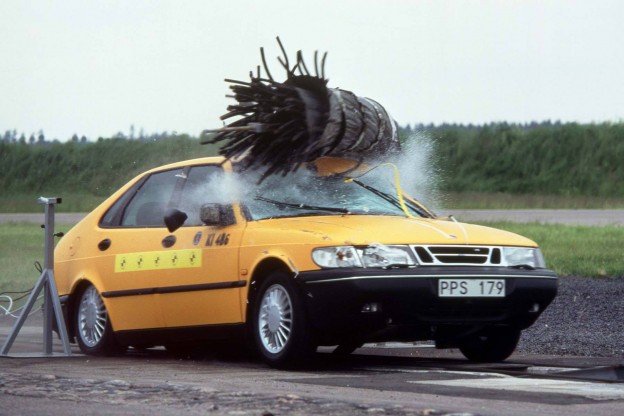 Saab 900 NG First Moose Crash Test