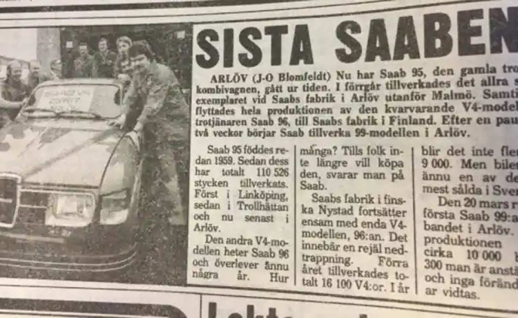 The Love for Saab Cars is Inexhaustible 6 The Last Saab 95 in Arlöv