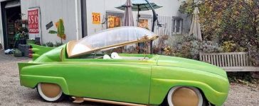 Saab 96 “Cosmonaut” bubble-top custom photographed in Germany