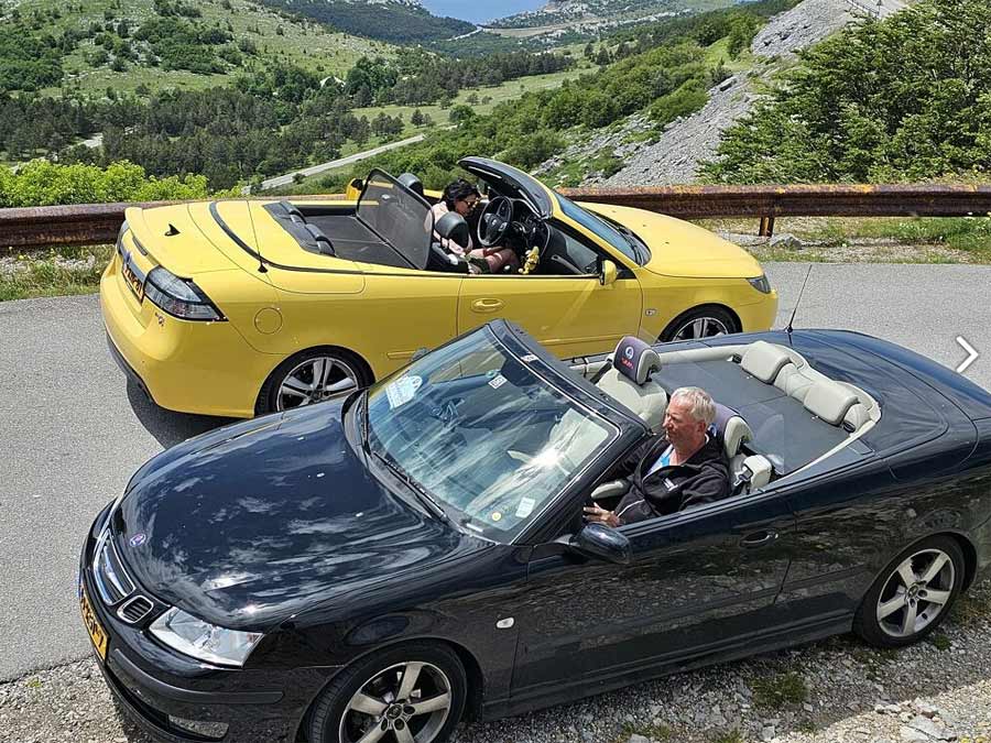 Saab Convertible Duo: Embracing the Scenic Beauty of Croatia's Coastal Mountains