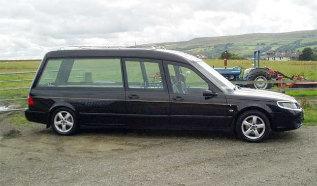 Extended Saab 9-5 hearse for Sale
