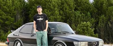 Kiddi with his 1983 Saab 900 Turbo in Iceland