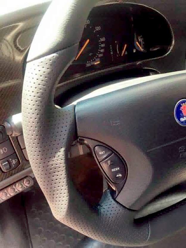 Saab custom steering wheel