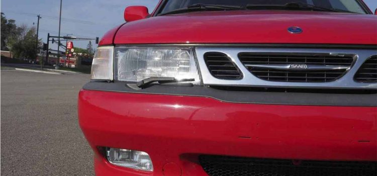 2001 Saab 9-3 Viggen in Laser Red: A Blend of Performance and Elegance on Auction Display
