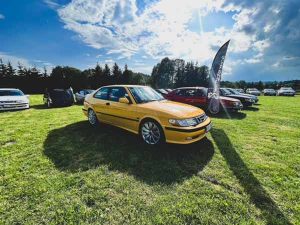 The Monte Carlo yellow Saab 9-3 og was a special attraction at the Saab camping trip