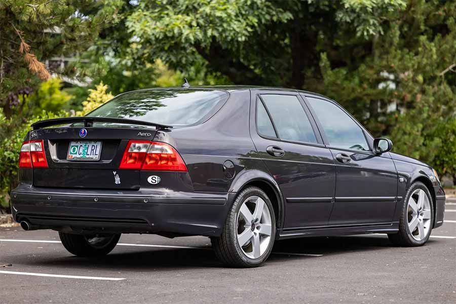 The $8,900 Time Capsule: 2005 Saab 9-5 Aero 2.3T 5-Speed Auction Highlights 2 European-spec 2005 Saab 9-5 Aero in Espresso Black Metallic, featuring factory carbon fiber trim and a 5-speed manual.