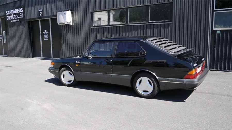Unearthing A Sleeping 1987 Saab 900 Turbo: A Family Time Capsule Revived After 23 Years 2 1987 Saab 900 Turbo in black after restoration outside Sandareds Bilvård