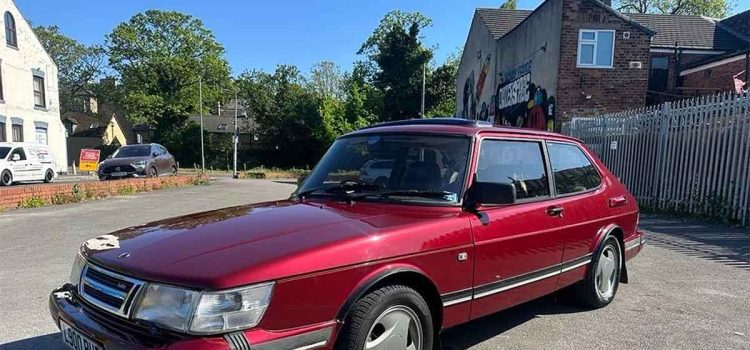 1993 Saab 900 T16S Ruby Edition #128 of 150, UK-market survivor in factory Ruby Red with Aero wheels, offered at £16,000 by Saab specialist Sean Pepper.