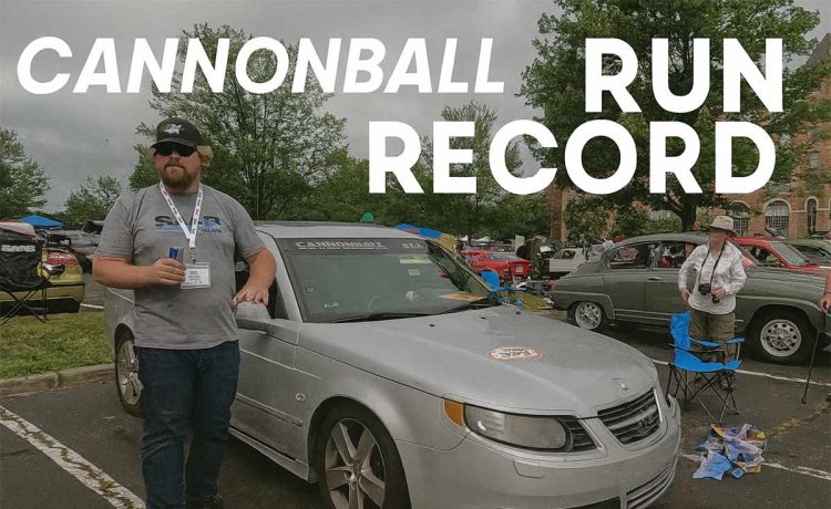 Nik Kreuger and his heavily modified Saab 9-5 Aero at SOC42, the car that rewrote Cannonball history with unmatched endurance and stealth