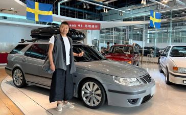 The reborn 2002 Saab 9-5 Arc Wagon, freshly delivered to its owner after a full SAC Taiwan restoration