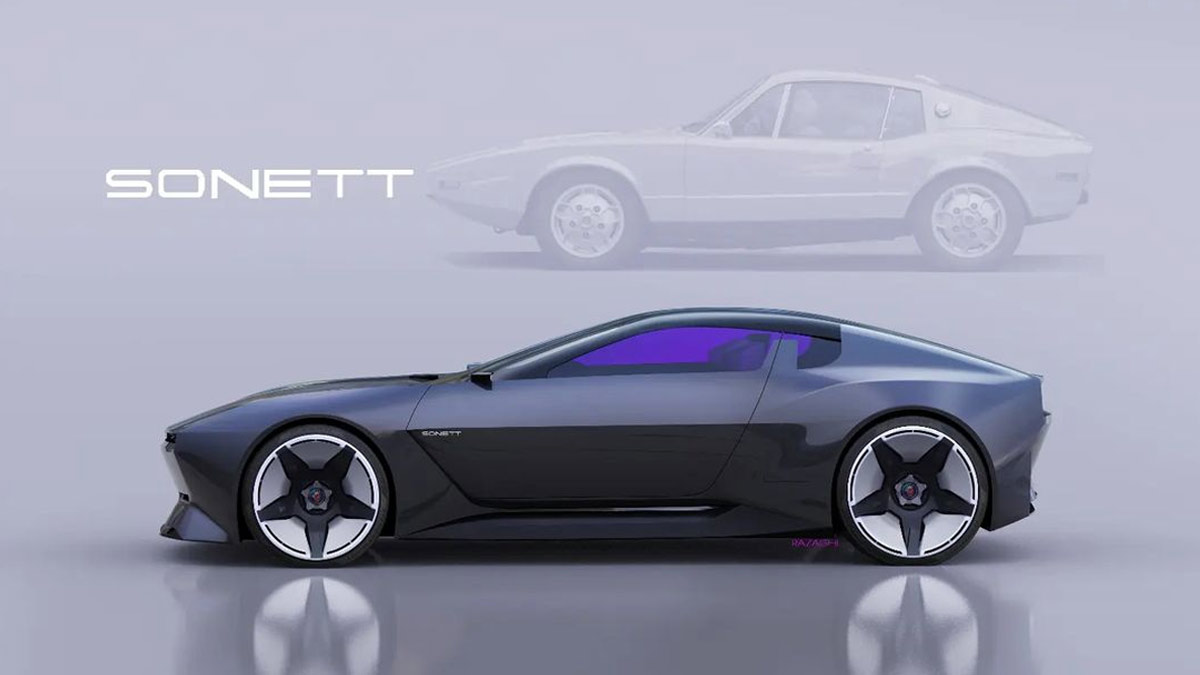 Side-by-Side Evolution: The Classic Saab Sonett Meets the Futuristic Sonett IV EV Concept by Hirash Razaghi - A Striking Contrast of Heritage and Innovation in Automotive Design