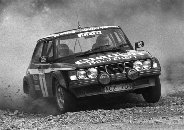 Blomqvist in the Saab 99 Turbo (Hunsrück-Rallye 1980)