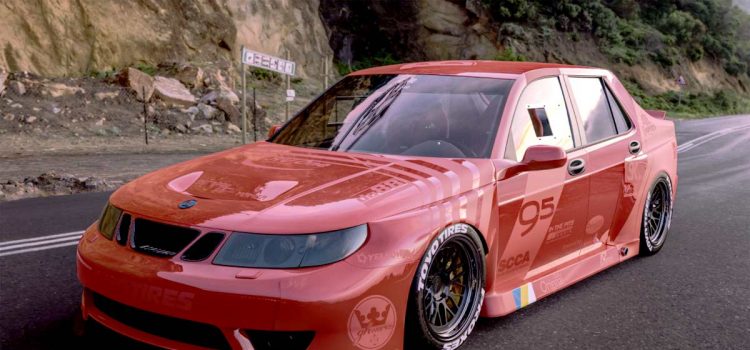 Wide-body Saab 9-5 for new records